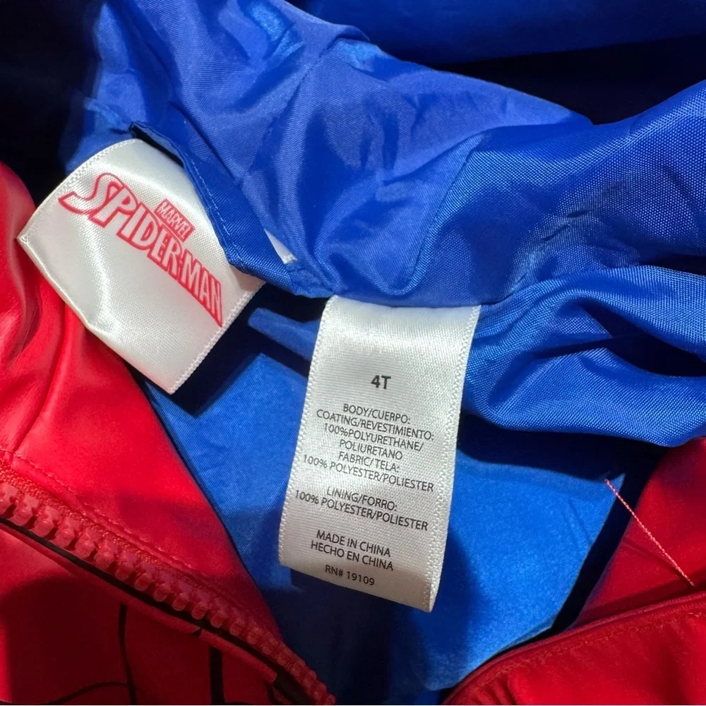 Boys size 4t | Marvel Spiderman | Raincoat - Picture 4 of 5